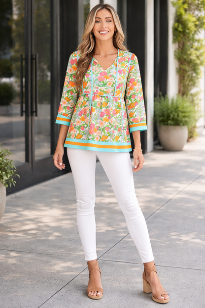 Adley Puff Sleeve Babydoll Blouse