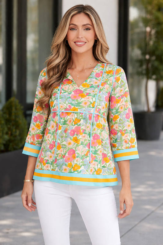 Adley Puff Sleeve Babydoll Blouse
