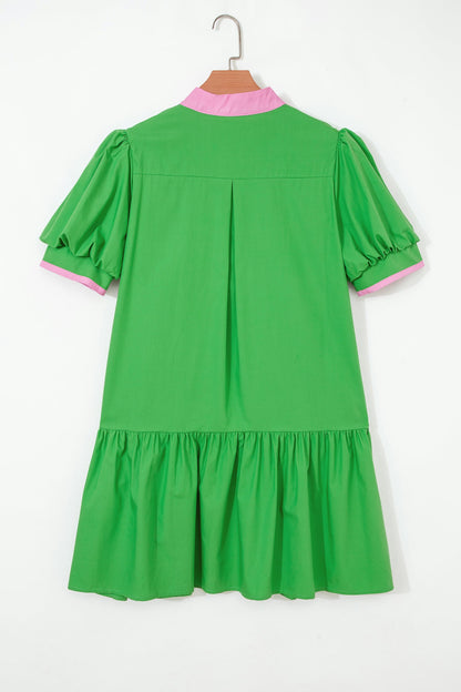 Ainara Ruffle Hem Mini Dress