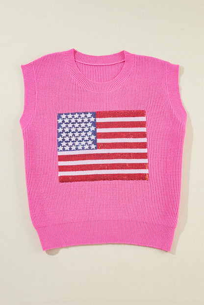 Grace american Flag Knitted Vest