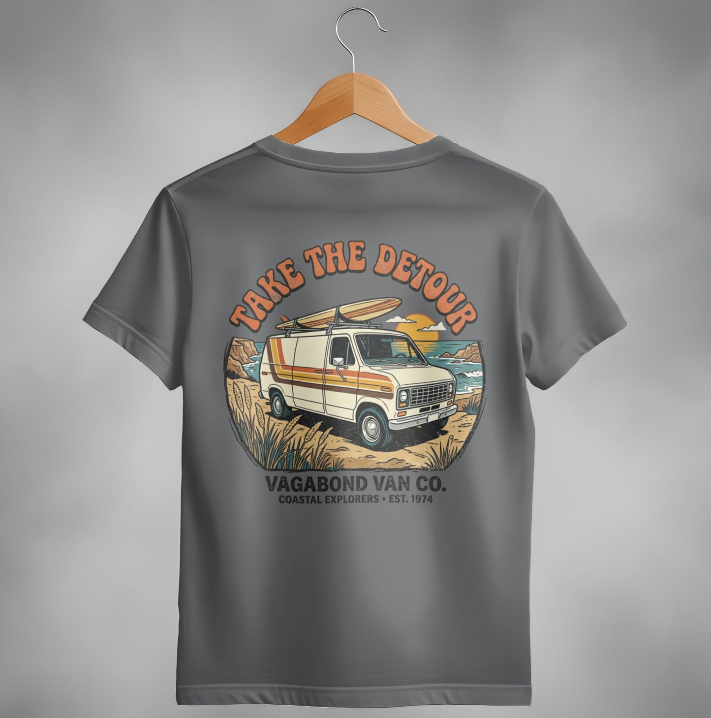 Take The Detour Retro Surf Van T-Shirt