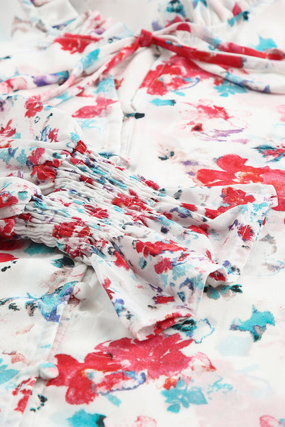 Mckenna Cakewalk Floral Smocked Blouse