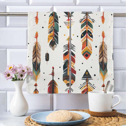 Baha Ranch Southwestern Feathers Set of 2 Dish Towels Made in America