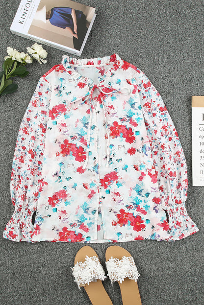 Mckenna Cakewalk Floral Smocked Blouse