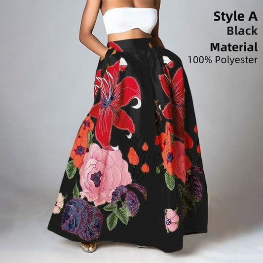 Bottoms Skirt Floral Holiday Women For Long Maxi See size chart under “more details”
