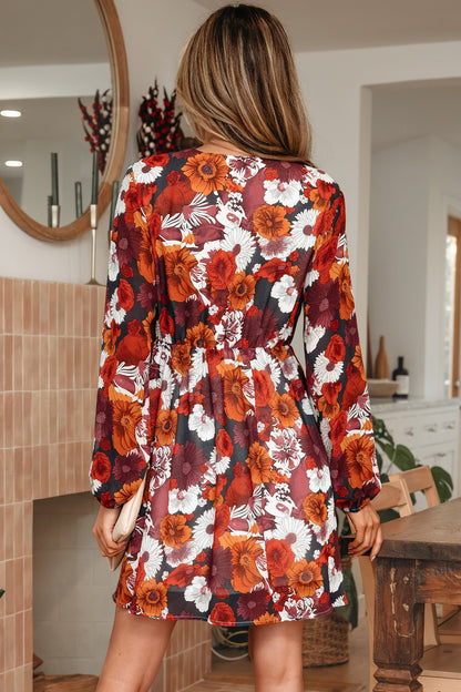 Marianna Sleeve Flowy Mini Dress