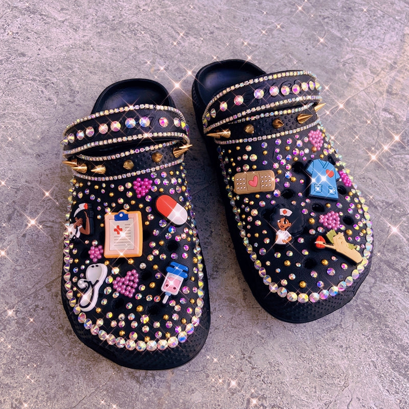 Women's Bling Clogs - Soft Summer Garden Sandals