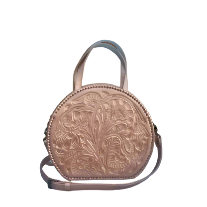 The Dixie| Hand-Tooled Leather Canteen Handbag