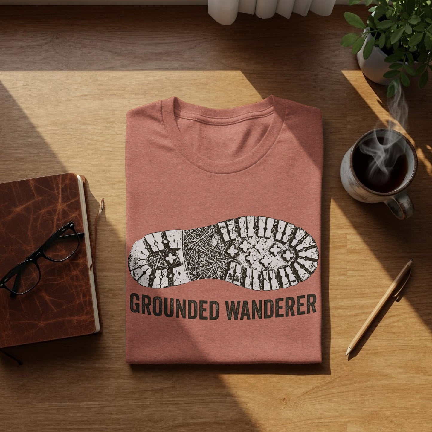 Grounded Wanderer Boot Print - Vintage Outdoor Apparel
