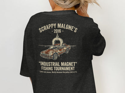 Industrial Magnet Tournament Tee - Scrappy Malone's Bar Humor