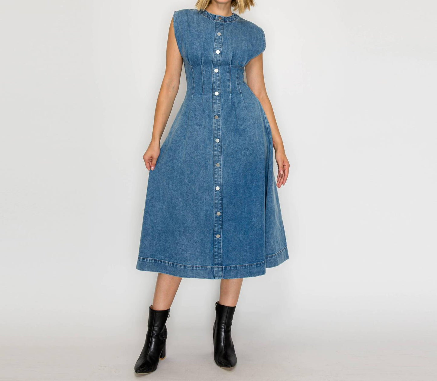 Timeless Button Down Midi Dress