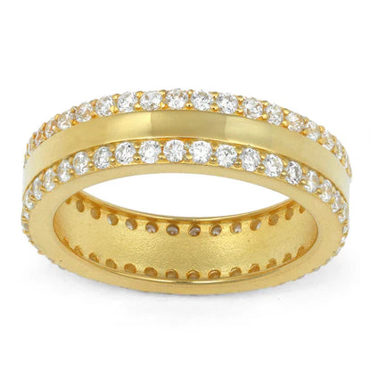 Macey Eternity Ring in Gold - Double the Shine x Infinity