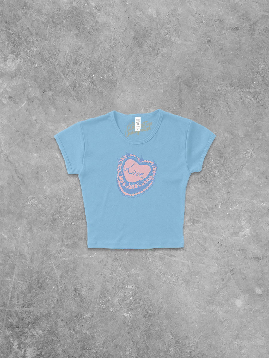 Underground Original Design: Love, Heart Cake Micro-Ribbed Baby Tee 
