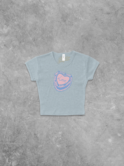 Underground Original Design: Love, Heart Cake Micro-Ribbed Baby Tee 