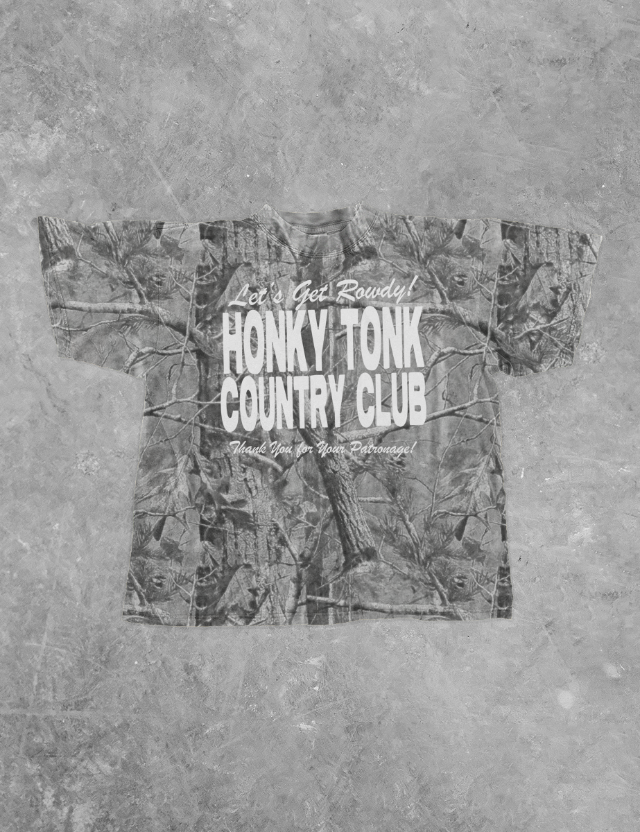 Underground Original Design: Honky Tonk Country Club, 90's Country Boxy Cotton TShirt