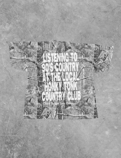 Underground Original Design: Honky Tonk Country Club, 90's Country Boxy Cotton TShirt