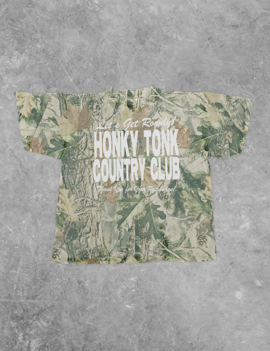 Underground Original Design: Honky Tonk Country Club, 90's Country Boxy Cotton TShirt