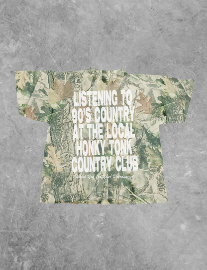 Underground Original Design: Honky Tonk Country Club, 90's Country Boxy Cotton TShirt