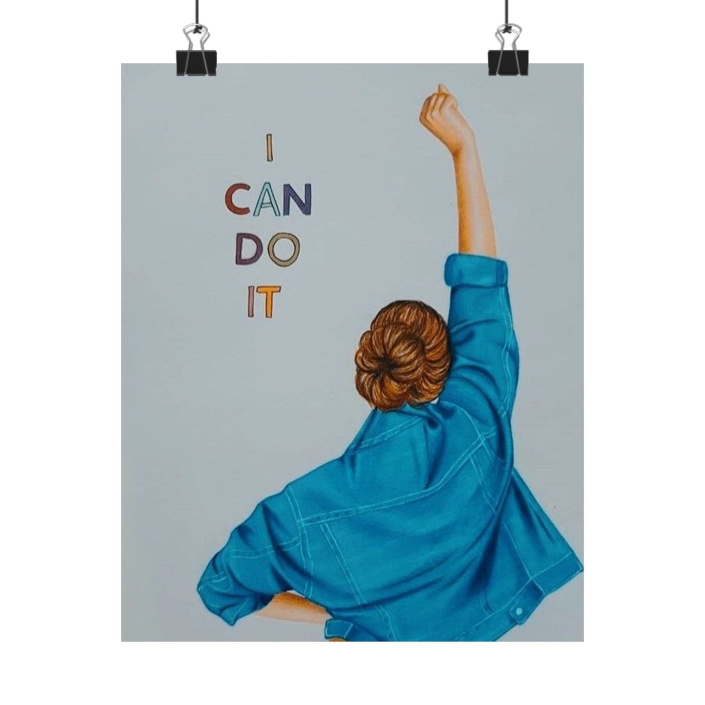"I Can Do It" Motivational Wall Art – Inspirational Quote Poster – 8x10 Matte Print