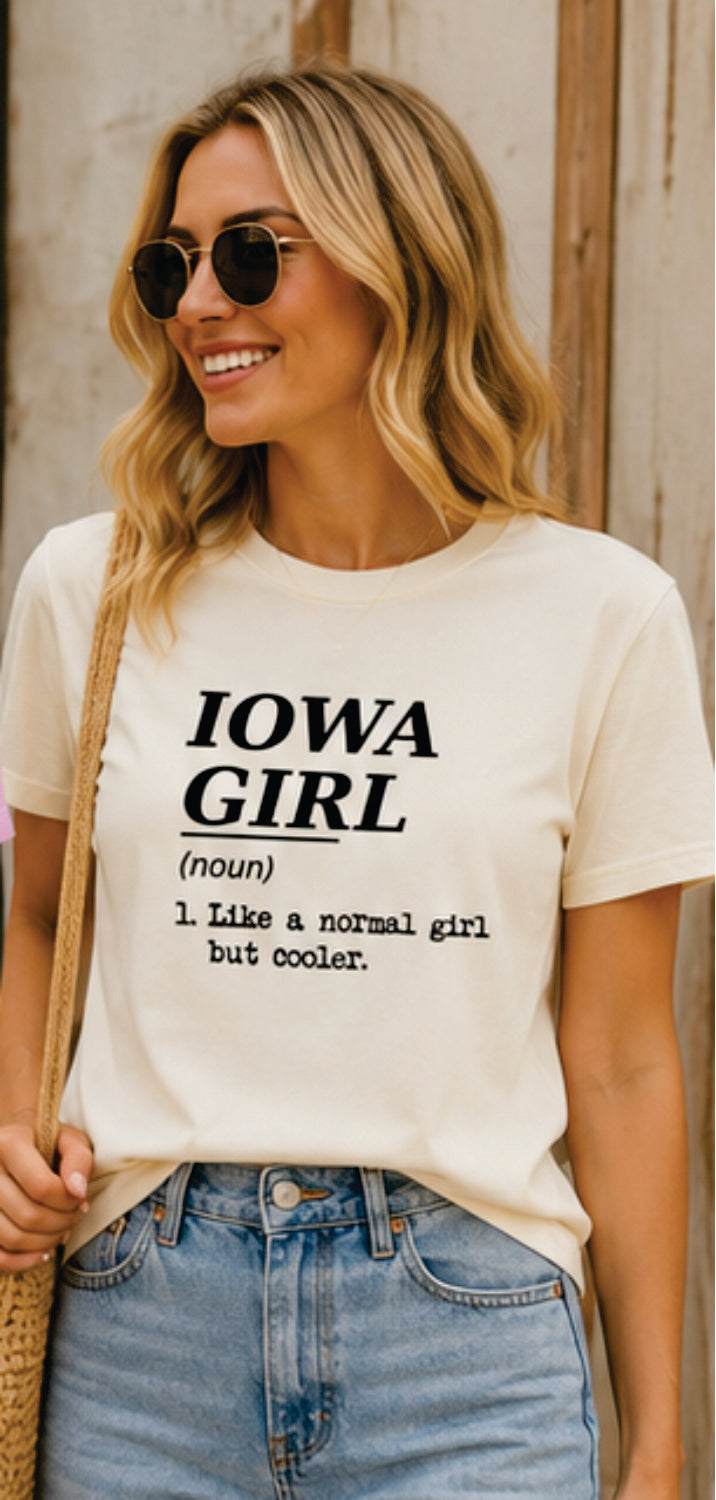 Iowa Girl Definition Graphic Tee, Tshirt, Top