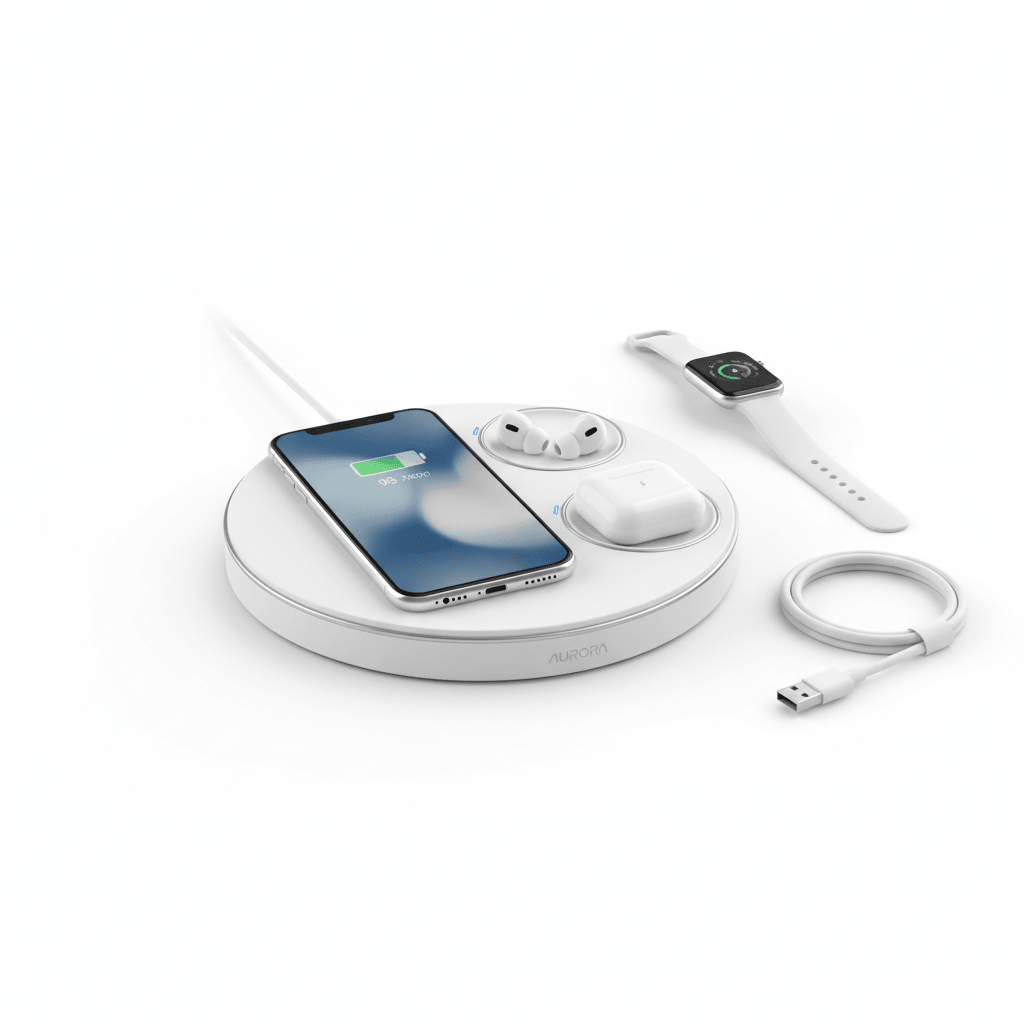 3-in-1 Wireless Charging Pad – Fast Charge Station