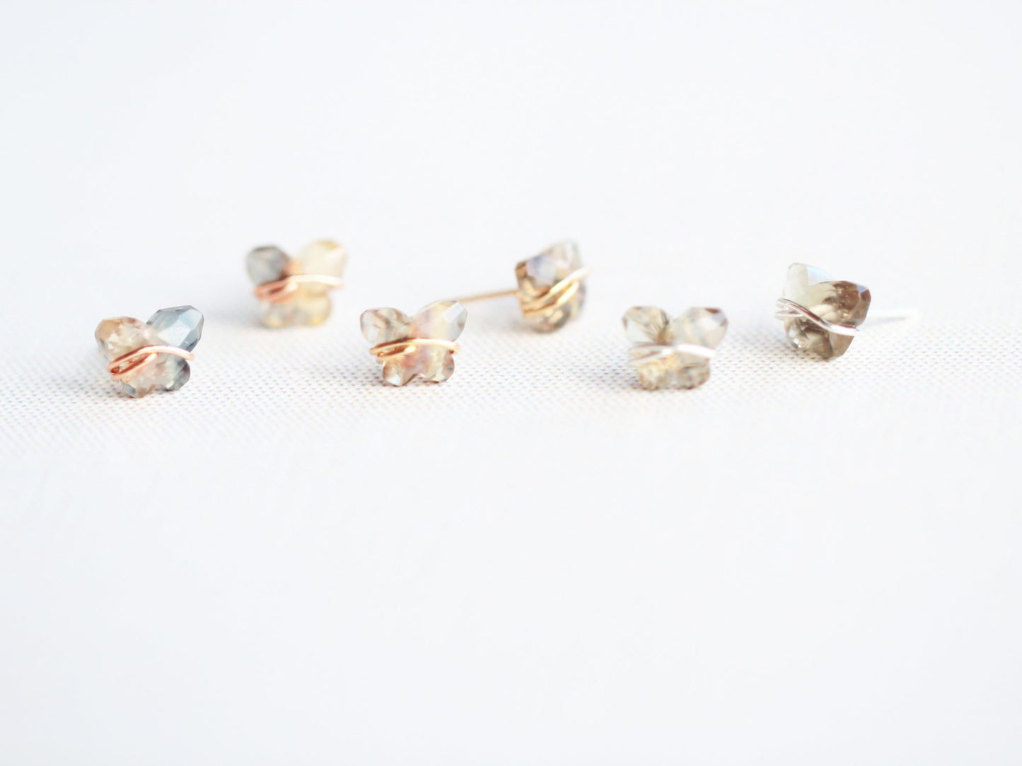 Papillon Studs - Fluorite
