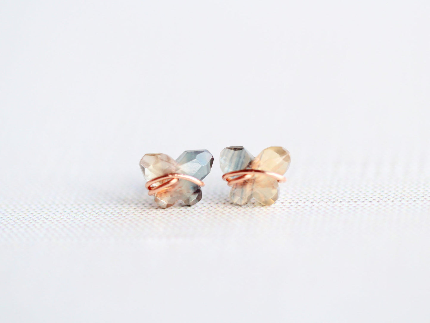 Papillon Studs - Fluorite