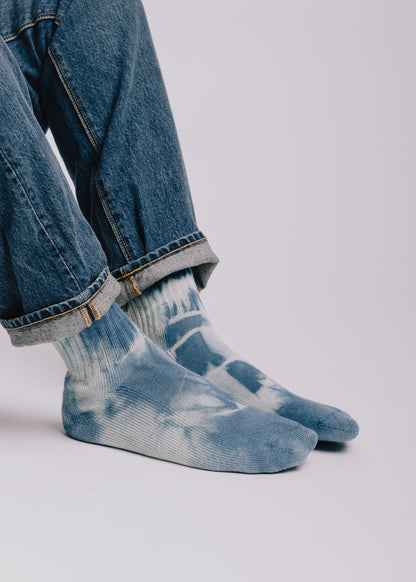 Indigo-Dyed Retro Crew