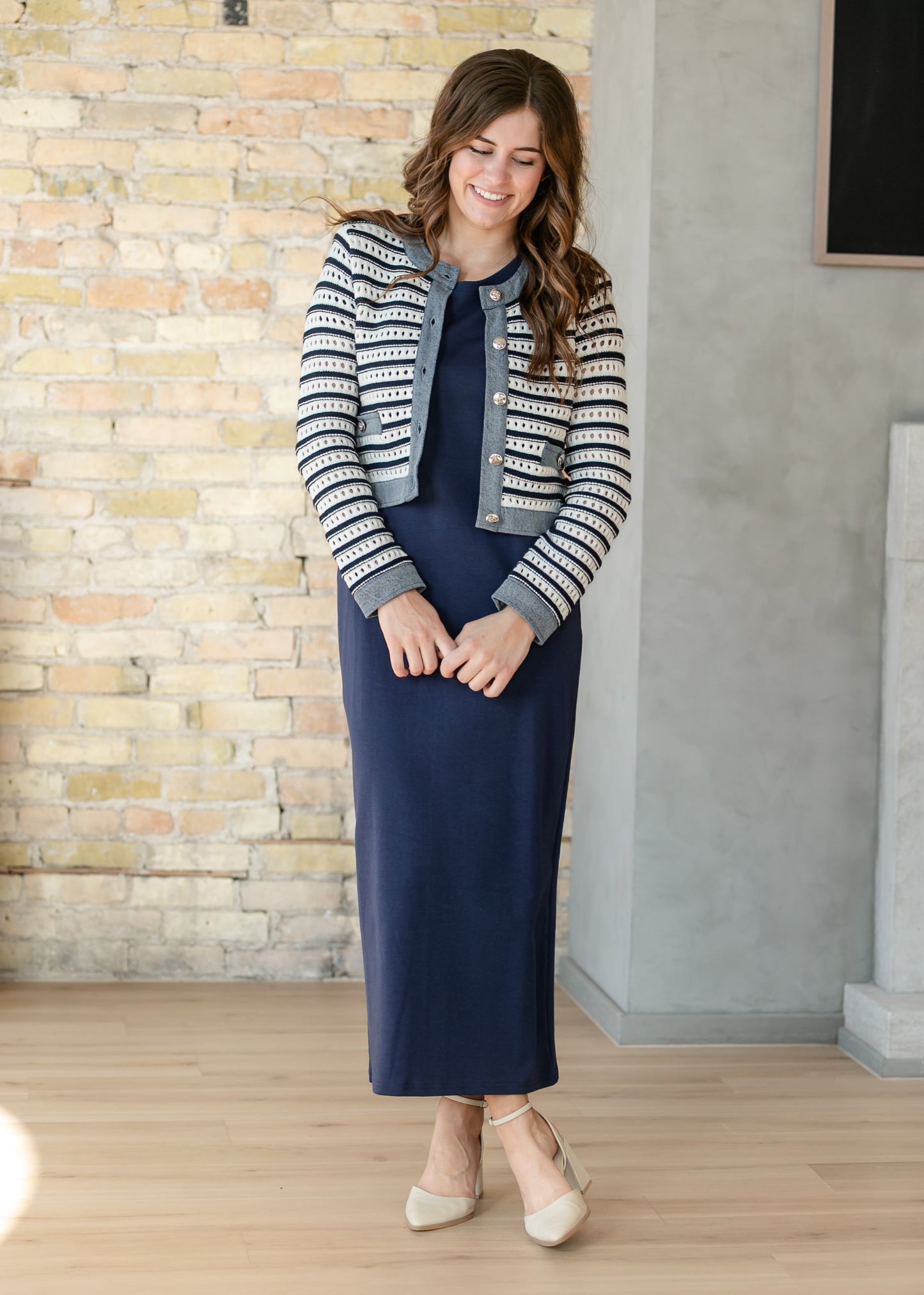 Jane Navy T-shirt Maxi Dress