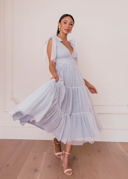 Jeanne Dress Dusty Blue