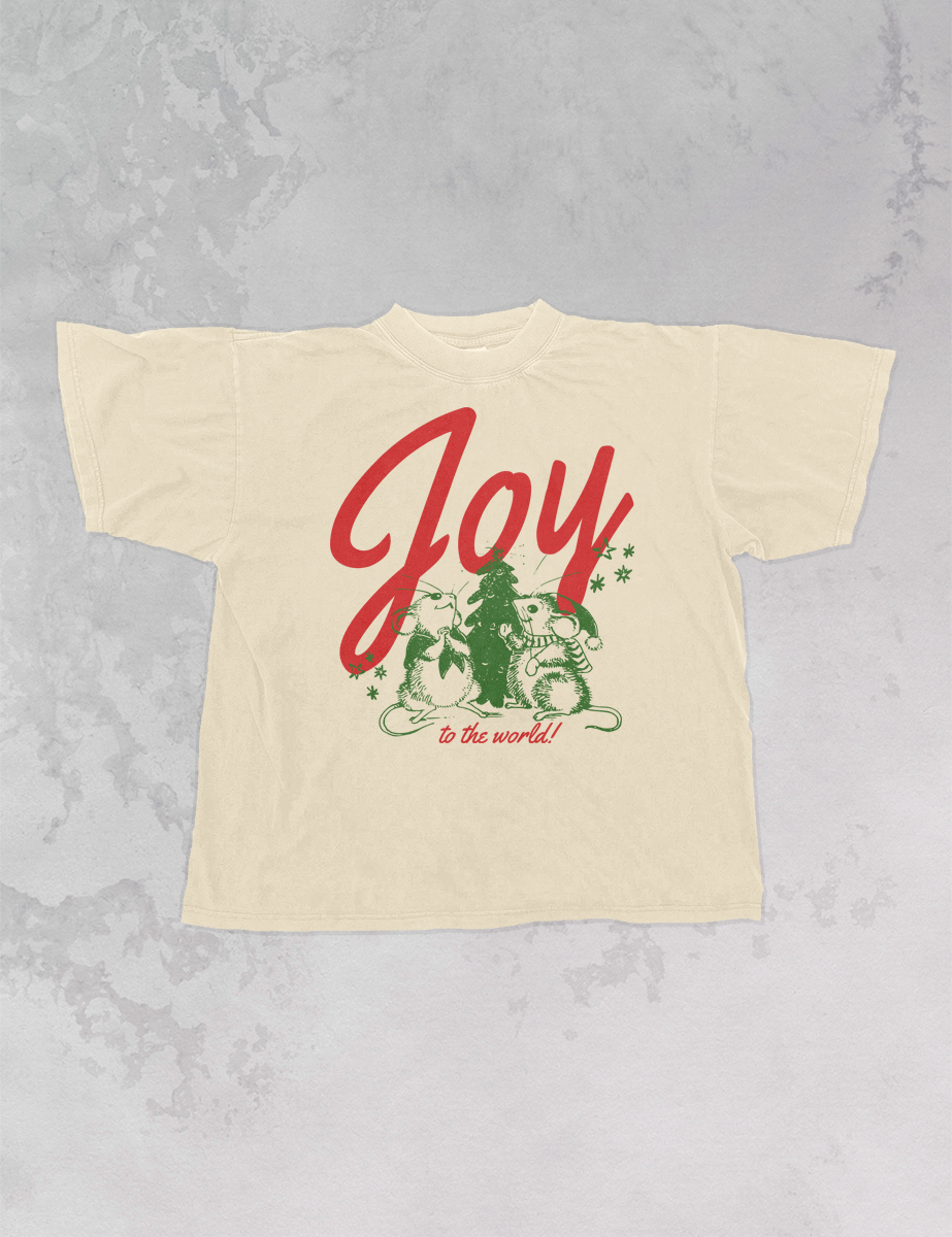 Underground Original Design: Joy to the World Boxy Cotton TShirt