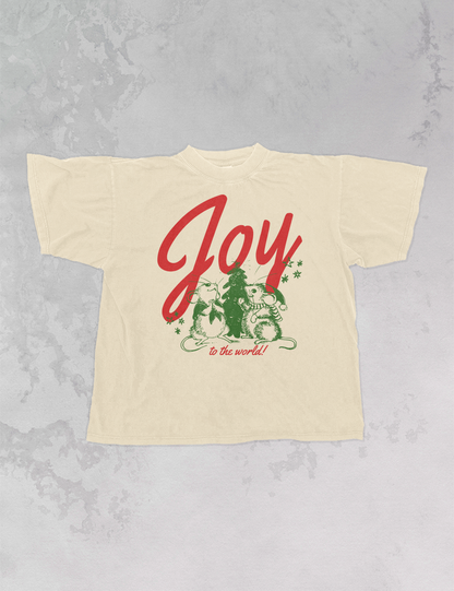 Underground Original Design: Joy to the World Boxy Cotton TShirt