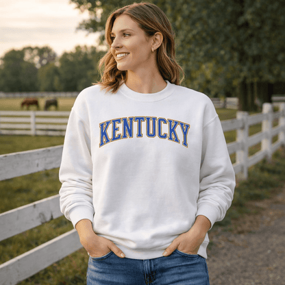 Kentucky Arch Sweatshirt | Denim Texture Design | Unisex Fit