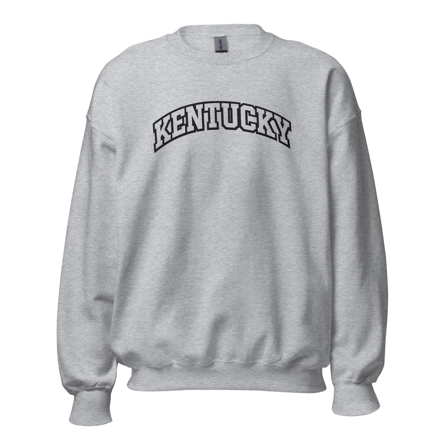 Kentucky Arched Sweatshirt | Thick Outline Block Letter Design | Basic