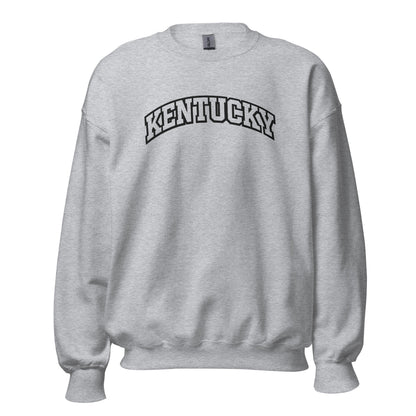 Kentucky Arched Sweatshirt | Thick Outline Block Letter Design | Basic