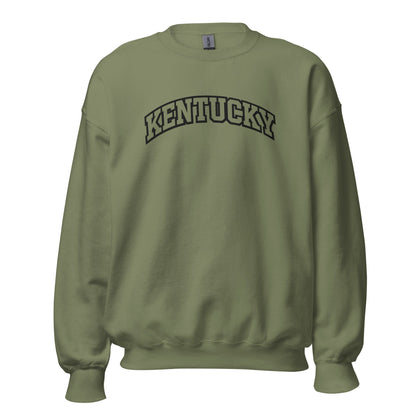 Kentucky Arched Sweatshirt | Thick Outline Block Letter Design | Basic