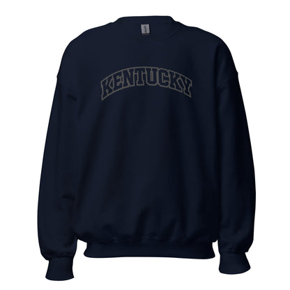 Kentucky Arched Sweatshirt | Thick Outline Block Letter Design | Basic