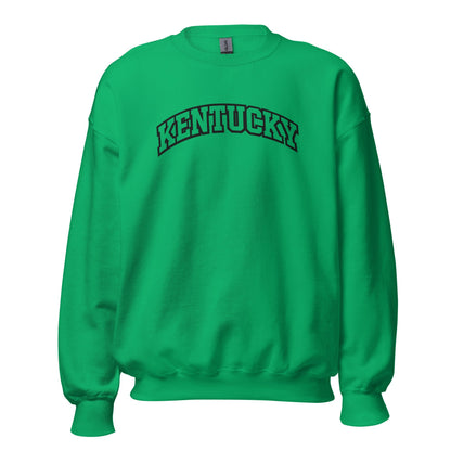 Kentucky Arched Sweatshirt | Thick Outline Block Letter Design | Basic