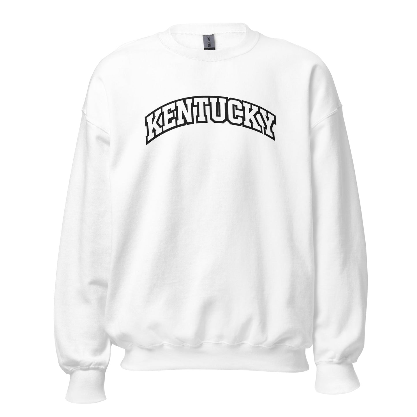 Kentucky Arched Sweatshirt | Thick Outline Block Letter Design | Basic