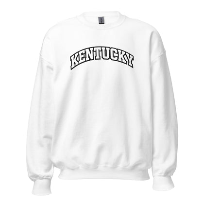 Kentucky Arched Sweatshirt | Thick Outline Block Letter Design | Basic