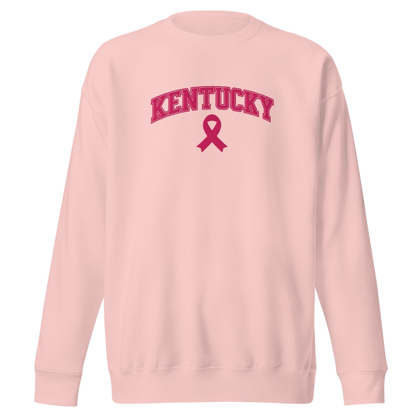 Kentucky Awareness Sweatshirt | Embroidered Pink Ribbon Design | Premium Fleece