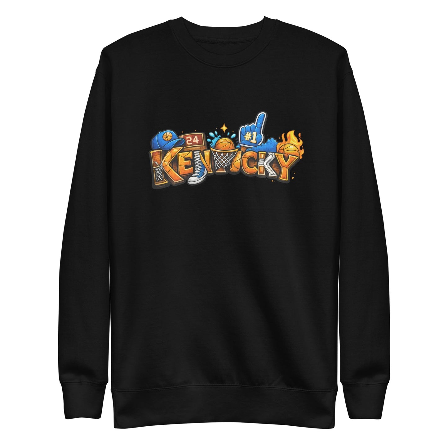 Kentucky Basketball Sweatshirt | Word Art Design | Premium Fleece