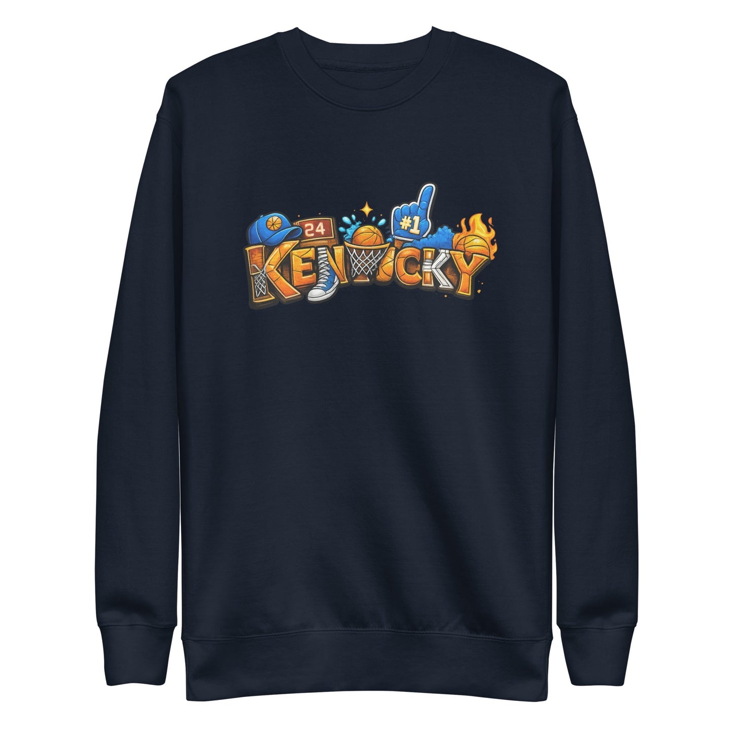 Kentucky Basketball Sweatshirt | Word Art Design | Premium Fleece