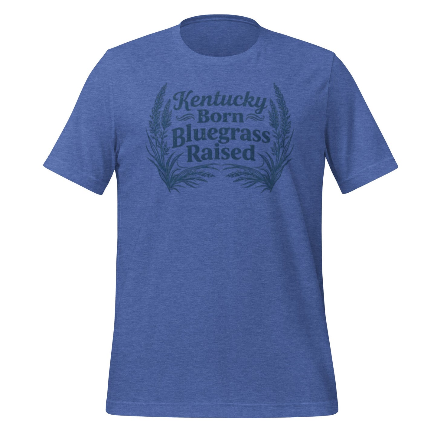Kentucky Born, Bluegrass Raised T-Shirt | Hand-Drawn Grass Design | Classic Cotton