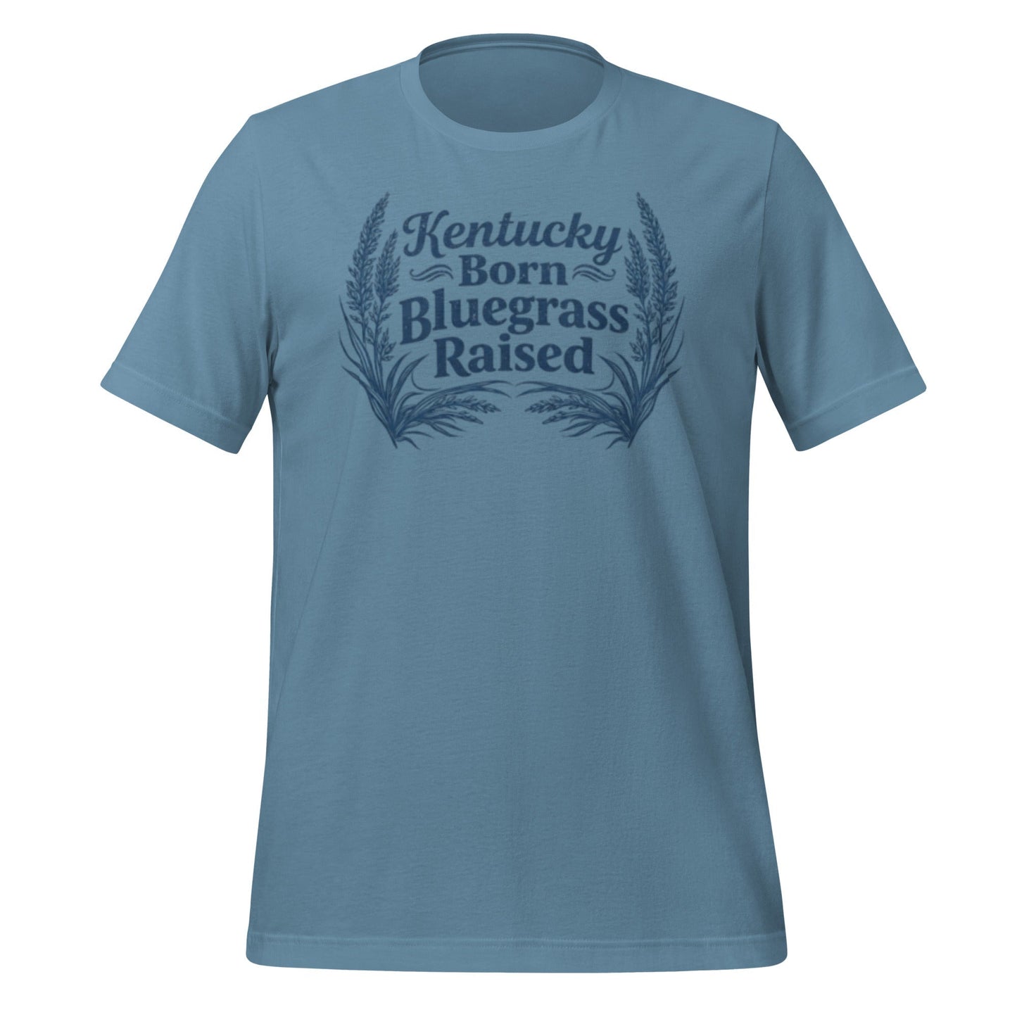 Kentucky Born, Bluegrass Raised T-Shirt | Hand-Drawn Grass Design | Classic Cotton