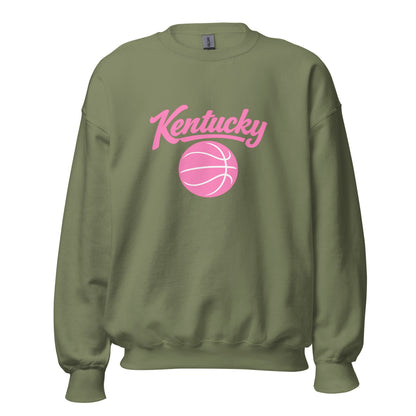 Kentucky Script Basketball Sweatshirt | Pink Design | Classic Fleece