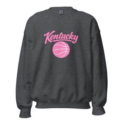 Kentucky Script Basketball Sweatshirt | Pink Design | Classic Fleece