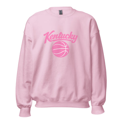 Kentucky Script Basketball Sweatshirt | Pink Design | Classic Fleece