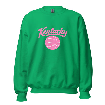 Kentucky Script Basketball Sweatshirt | Pink Design | Classic Fleece
