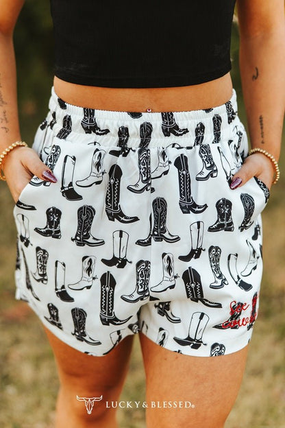 Kickin’ Dust Rodeo Boot Lounge Set | Cowgirl Western Sleepwear